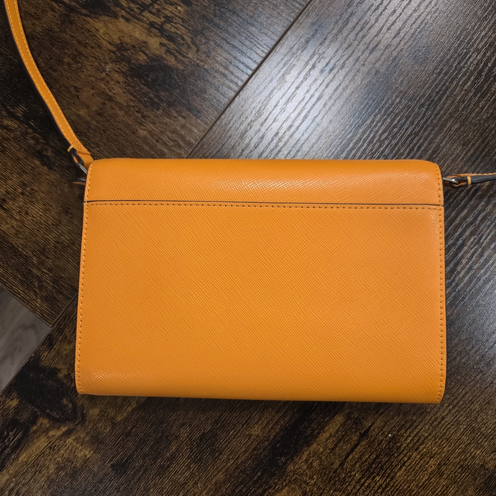 Kate Spade Vibrant Orange Leather Crossbody Bag - Picture 3 of 5